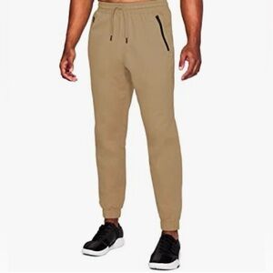 Under Armour Mens Performance Cuffed Chino Khaki Joggers Pants Beige size large